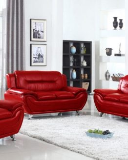 Set Kursi Tamu Sofa Warna Merah